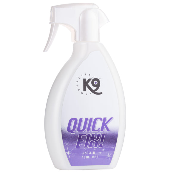 K9 Quick Fix Stain Remover Dry Shampoo – 500ml, Brightening Formula for White and Light Coats