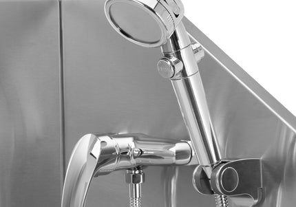 Blovi Free Standing Stainless Bath – Steel Grooming Tub, Compact Size, Durable Construction