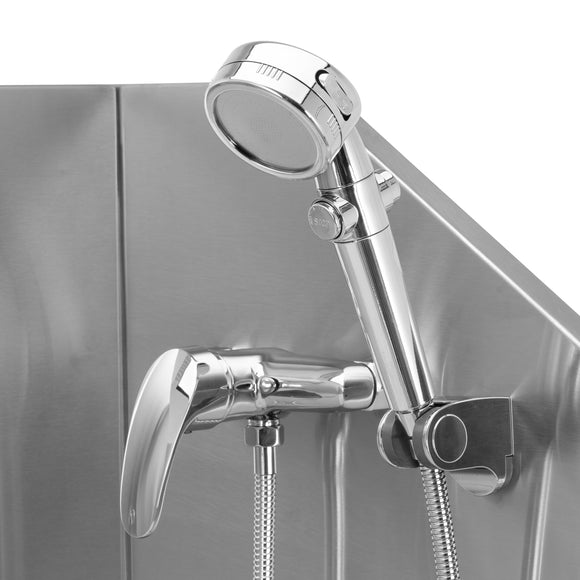 Blovi Free Standing Stainless Bath – Steel Grooming Tub, Compact Size, Durable Construction