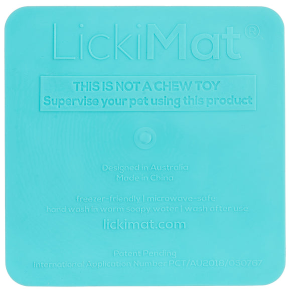 LickiMat Kitty Small Slow Feeder Mat with Built-in Bowl, Purple – Promotes Healthy Eating