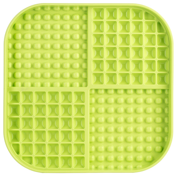 LickiMat Slomo XL Black Licking Mat – Hard Textured Design, Engaging Slow Feeder for Medium and Large Breeds