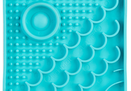 LickiMat Catser Slow-Down Cat Eating Mat with Built-in Bowl, Non-Slip Orange Design