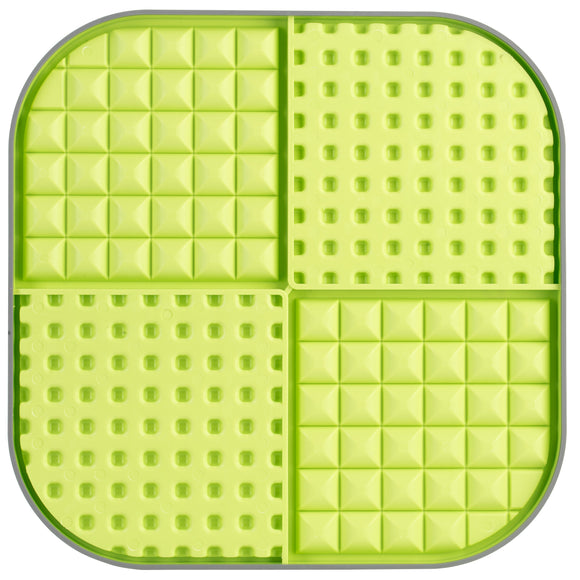 LickiMat Slomo XL Black Licking Mat – Hard Textured Design, Engaging Slow Feeder for Medium and Large Breeds