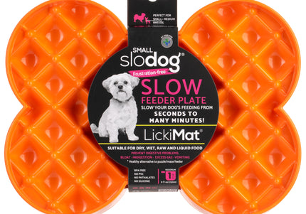 LickiMat Slodog Small Slow Eating Bowl – Black Non-Slip Licking Tray, Promotes Healthy Feeding