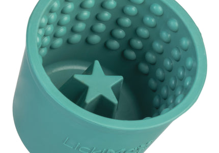 LickiMat Yoggie Pot Licking Cup – Orange Textured Enrichment Toy with Studs, Durable Design