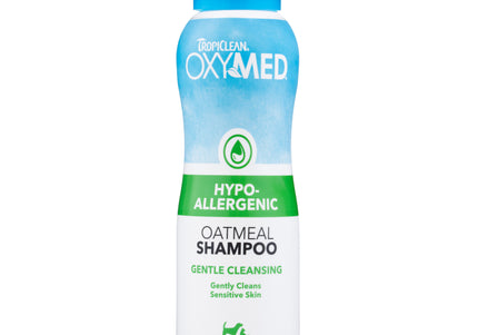 Tropiclean Oxymed Hypoallergenic Oatmeal Shampoo – Gentle Moisturizing Formula, 355ml Bottle