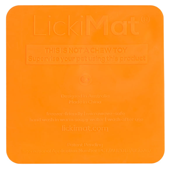 LickiMat Kitty Small Slow Feeder Mat with Built-in Bowl, Purple – Promotes Healthy Eating