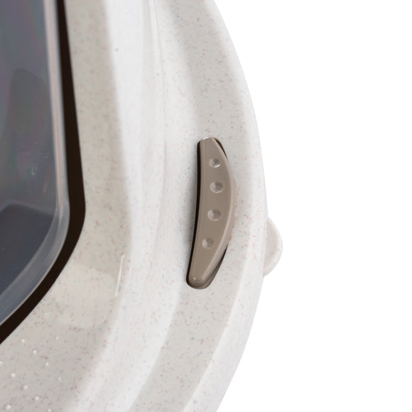 Record Galaxy Cat Litter Box M – Closed Oval Design with Built-In Filter, Medium Size