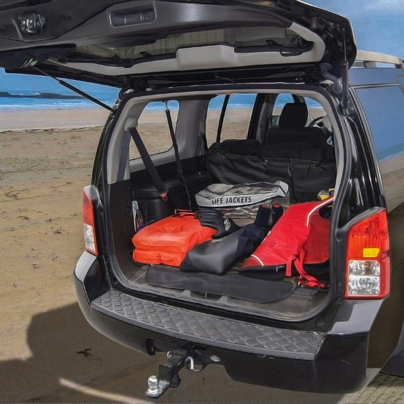 Kurgo Cargo Cape Trunk Mat – Waterproof Gray Liner with Non-Slip Backing, Durable Protection