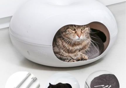 Record Ciambella XXS Modern Cat Bed – Plastic Donut-Shaped Booth, 49x49x27cm