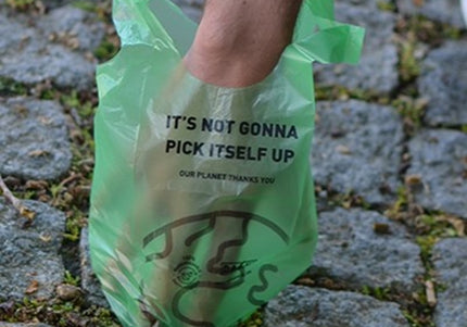 Dashi Poop Bags with Handles – Extra-Strong 23x32cm, Easy-Tie Waste Bag Pack, 120 Count