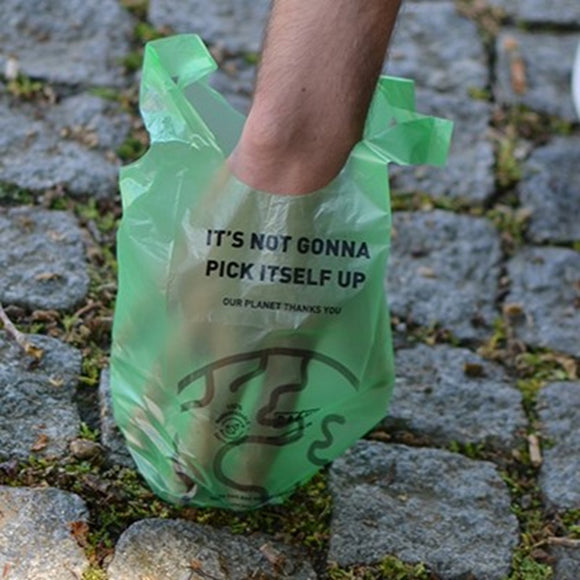 Dashi Poop Bags with Handles – Extra-Strong 23x32cm, Easy-Tie Waste Bag Pack, 120 Count