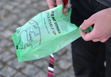 Dashi Poop Bags with Handles – Extra-Strong 23x32cm, Easy-Tie Waste Bag Pack, 120 Count