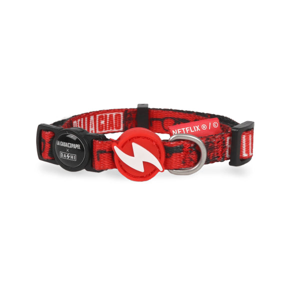 Dashi La Casa De Papel Bella Ciao Cat Collar – Red, Money Heist Theme, Adjustable Design