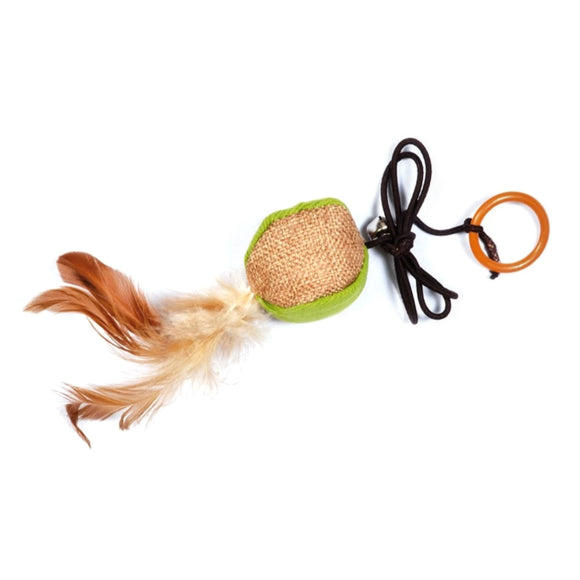 Cat&Rina Cotton Ball on String Cat Toy