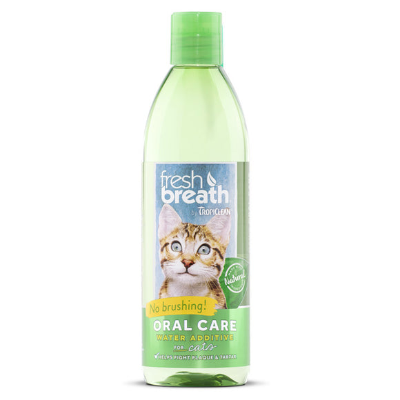 Tropiclean Fresh Breath Water Additive Cat – Natural Oral Hygiene Formula, 473ml, Limited Promotion