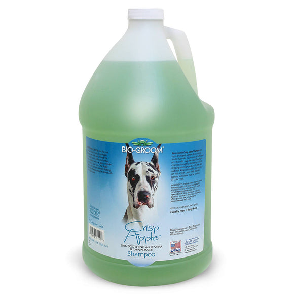 Bio-Groom Crisp Apple Shampoo – Gentle Moisturizing Cleanser, Soothes Skin, 1:8 Concentrate, 3.8L