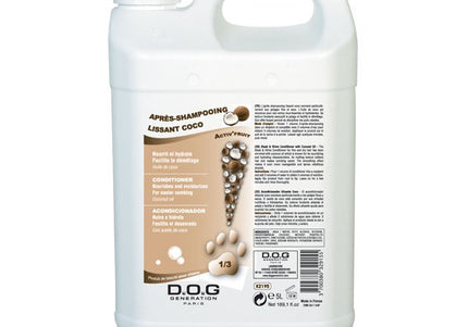 Dog Generation Sleek&Shine Coconut Conditioner – Nourishing Formula for Dry Coats, 5L