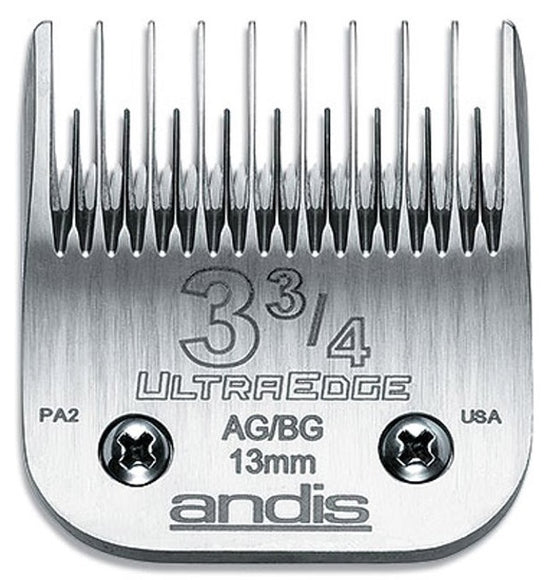 Andis UltraEdge No. 3 and 3/4 Blade – 13mm Precision Steel, Durable Clipping Performance