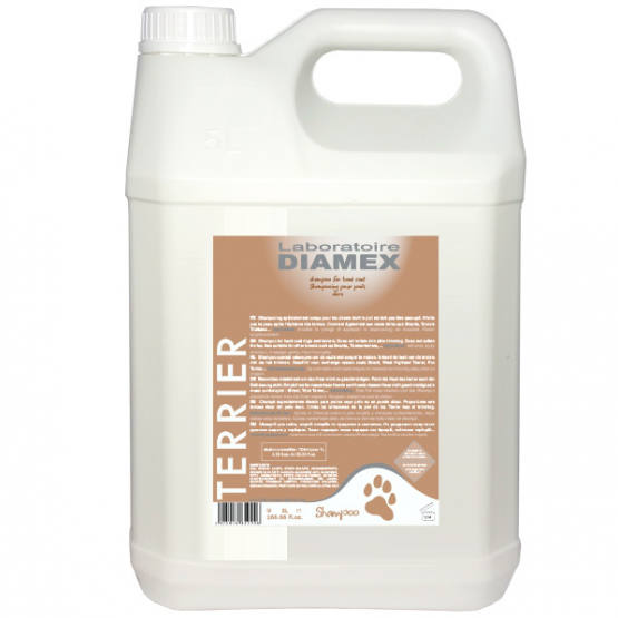 Diamex Terrier Shampoo – Concentrated Formula for Rough and Hard Coats, 5L Bottle