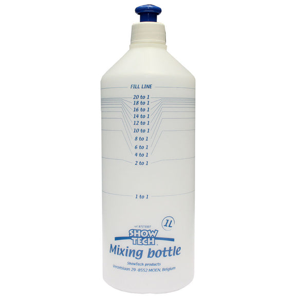 Show Tech Mixing Bottle – Durable Plastic Dilution Bottle, 1 Liter Capacity