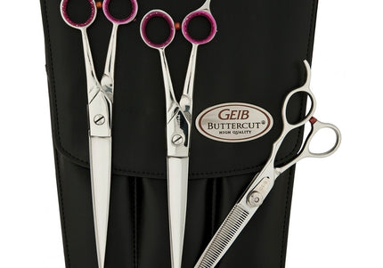 Geib Gator Scissors Set 8.5" – Japanese Stainless Steel, Professional Cutting and Thinning, 3 Piece Kit