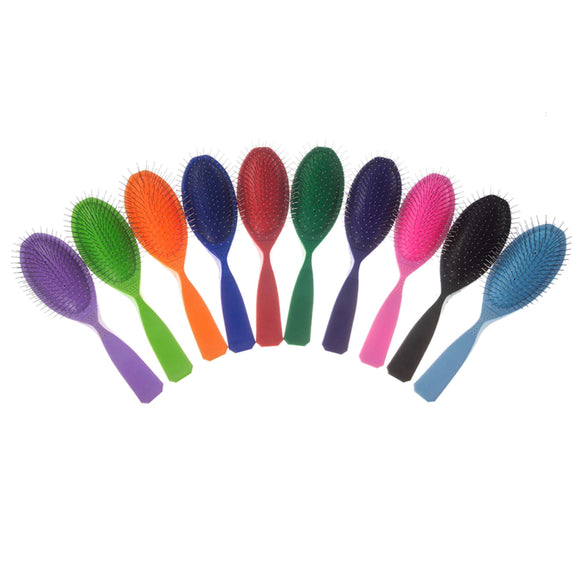 Madan Small Pin Brush – Ergonomic Handle, 22mm Medium-Soft Metal Pins, Sky Blue