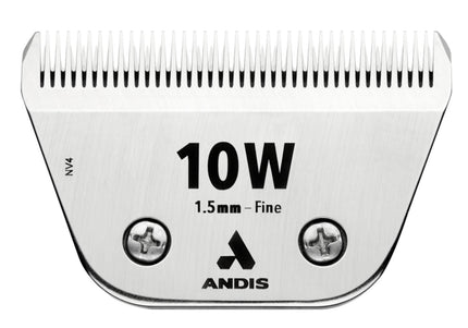 Andis Ceramic EDGE 10W Fine Wide Blade – Chrome-Plated Steel, 1.5mm, Durable Ceramic Edge