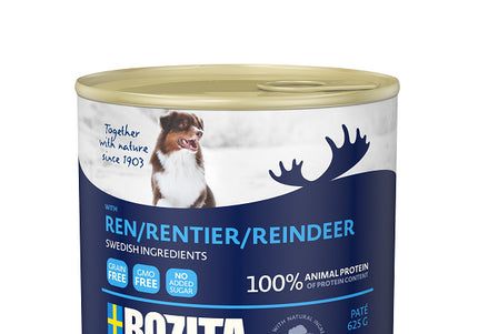 Bozita Reindeer Wet Dog Food – Savory Canned Meal with Real Reindeer, 625g
