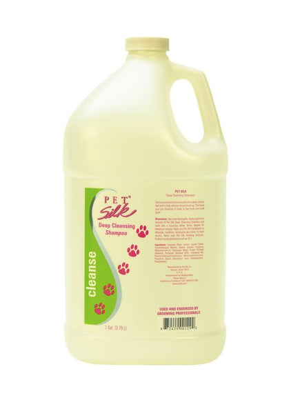 Pet Silk Deep Cleansing Shampoo – Concentrated Formula 1:16, 3.8L, Removes Heavy Dirt