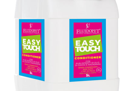 FluidoPet Easy Touch Conditioner – Professional Coat Softening Formula with Macadamia and Coconut Oil, 5L