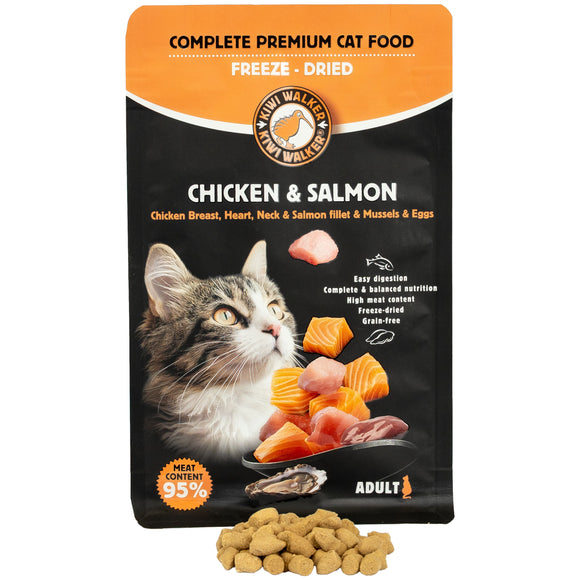 Kiwi Walker Freeze-Dried Chicken and Salmon Cat Food - 150 g