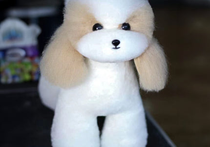 Mr. Jiang Teddy Full Body Replacement Hair – Realistic Beige and White Mannequin Coat