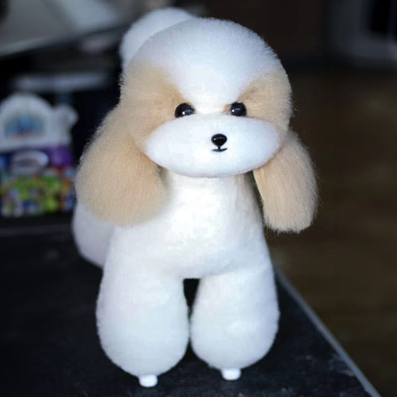 Mr. Jiang Teddy Full Body Replacement Hair – Realistic Beige and White Mannequin Coat