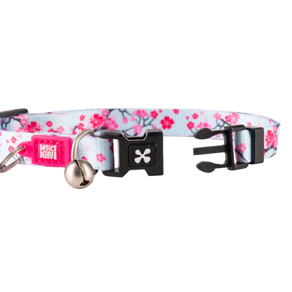 Max&Molly GOTCHA! Smart ID Cat Collar Cherry Bloom – Colorful Adjustable Collar with Smart Tag Technology