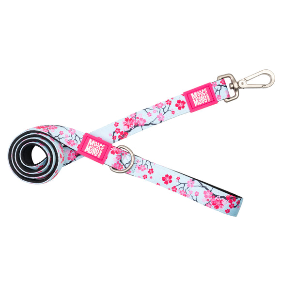 Max&Molly Short Leash Cherry Bloom – Colorful Floral City Leash, 120cm, Lightweight Design