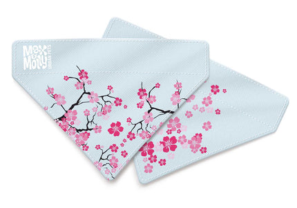 Max&Molly Reversible Bandana Cherry Bloom – Double-Sided Large Pet Scarf, Soft Fabric