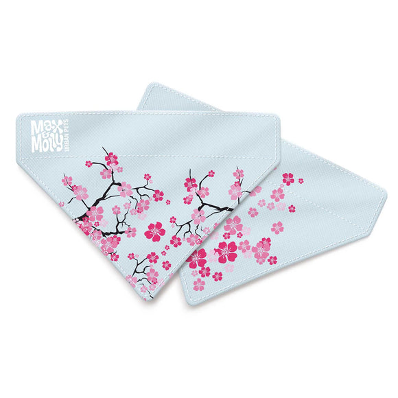 Max&Molly Reversible Bandana Cherry Bloom – Double-Sided Large Pet Scarf, Soft Fabric