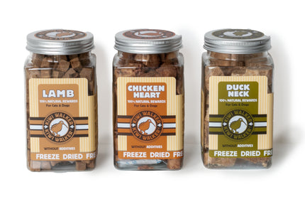 Kiwi Walker Chicken Heart Snacks 60g – 100% Freeze-Dried Natural Treats, Single Ingredient