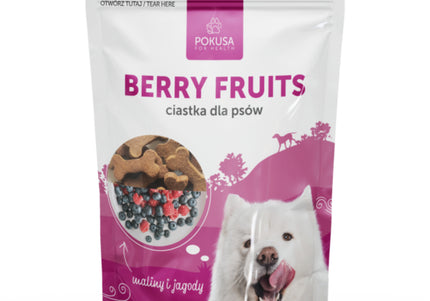 Pokusa Natural Berry Fruits Snacks 70g – Grain-Free Treats with Forest Fruit Blend