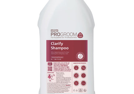 ProGroom Clarify Shampoo 5L – Deep Cleansing Degreasing Formula, 1:10 Concentrate