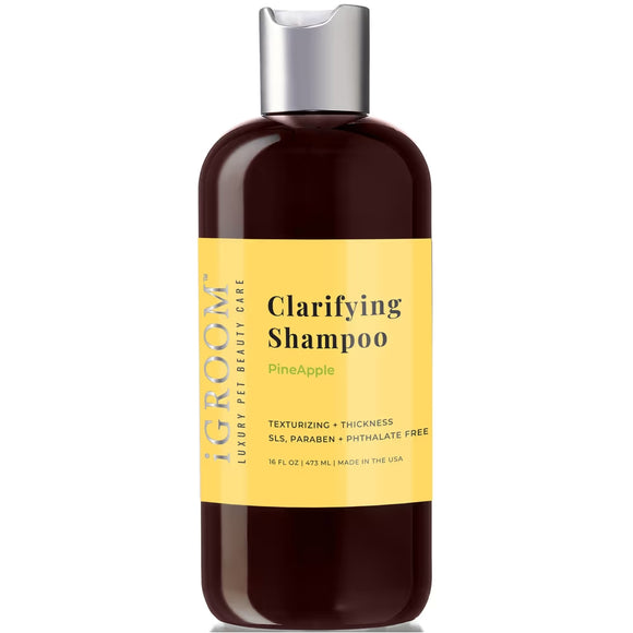 iGroom Clarifying Pineapple Shampoo – Concentrated Deep-Cleansing Formula, Pineapple Scent, 473ml
