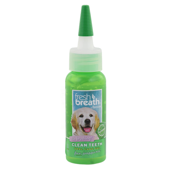 Tropiclean Fresh Breath Clean Teeth Gel – Gentle Oral Hygiene Formula, 59ml Puppy Edition