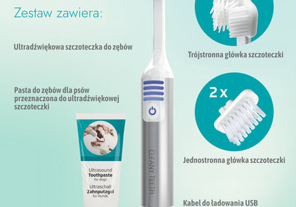Cleany Teeth Ultrasonic Toothbrush Starter Pack – Advanced Plaque Removal, Gentle Dental Care