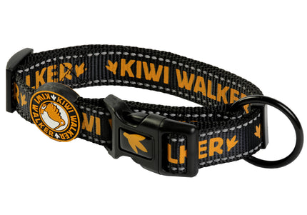 Kiwi Walker Dog Collar Orange – Medium Size with Safety Lock, Durable Design