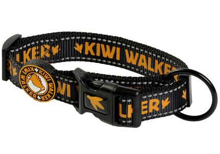 Kiwi Walker Dog Collar Orange – Medium Size with Safety Lock, Durable Design