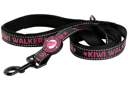 Kiwi Walker Pink Dog Leash 150cm – Durable Reflective Medium-Size Walking Lead