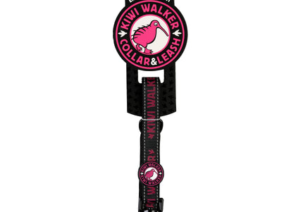 Kiwi Walker Pink Dog Leash 150cm – Durable Reflective Medium-Size Walking Lead