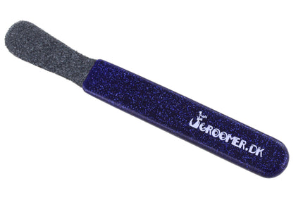 Groomer.dk Diamond Edition Stripping Knife – Curved Medium Blade, Rough Coated for Precision