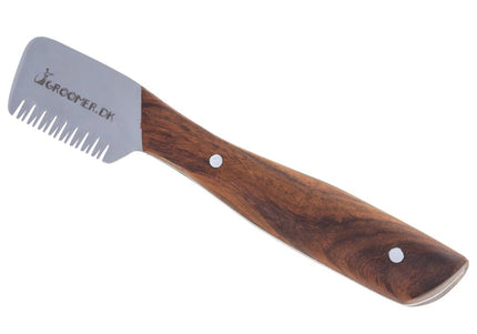 Groomer.dk Danish Classic Trimming Knife – Fine Blade with Wooden Handle, Precision Finish